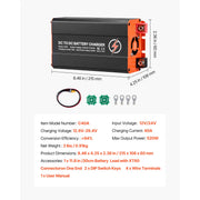 Bild in Galerie-Viewer laden, Amocart DC to DC Battery Charger 520W 40A Alternator Charger Fits LiFePO4 Lead-Acid AGM GEL Batteries 12V/24V-12V/24V for RV