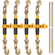 Bild in Galerie-Viewer laden, Amocart Heavy Ratchet Chain Binder Tie Down Hauling Load Strap with Detachable Hook Antiskid Handle for Flatbed Truck Trailer
