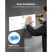 Bild in Galerie-Viewer laden, Amocart 2-Tier Wall Mounted Garage Shelving Unit with Hooks 24 x 48in 260lbs Per Shelf Floating Storage Metal Rack for Home