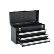 Bild in Galerie-Viewer laden, Amocart 20in 3-Drawer Metal Tool Box Black/Red Tool Chest with EVA Liners Multifunction Tool Organizer for Garage & Workshop