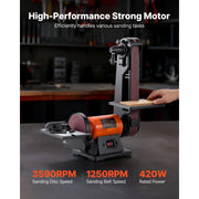 Charger l'image dans la visionneuse de galerie, Amocart 6in Disc Sander & 2in x 42in Belt Sander 420W Bench Belt Disc Sanders Combo for DIY Woodworking Furniture Refinishing