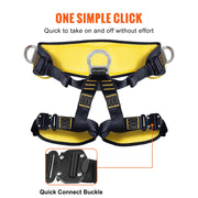 Charger l'image dans la visionneuse de galerie, Amocart Half Body Safety Harness Tree Climbing Harness Half Protection Harness 340 lbs for Fire Rescuing Caving Rock Climbing