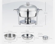 Charger l'image dans la visionneuse de galerie, Amocart 4 Pack Chafing Dish Buffet Set Stainless Steel Chafer w/4 Full Size Pan Round Catering Warmer Server for Party Banquets