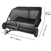 Charger l'image dans la visionneuse de galerie, Amocart Tow Behind Lawn 21/26/44/50in Sweeper Large Capacity Heavy Duty Leaf Grass Collector with Adjustable Sweeping for Pick