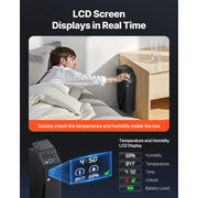 Charger l'image dans la visionneuse de galerie, Amocart Gun Safe Slider Handgun Safe Fingerprint/Password/Key 3-Way Quick Access Case Box with LED for Nightstand Bedside Desk