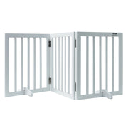 Bild in Galerie-Viewer laden, Amocart Free Standing Dog Gate Freestanding Pet Gate 3 Panels Foldable Dog Gate for Narrow Passageways Expandable Dog Barrier