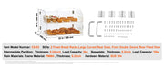Charger l'image dans la visionneuse de galerie, Amocart 2 Tray Clear Pastry Display Case Acrylic Commercial Countertop Bakery Display Case with Front and Rear Door for Bread