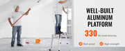 Charger l'image dans la visionneuse de galerie, Amocart Folding Work Platform 330 lbs Load Capacity Aluminum Drywall Stool Ladder Heavy Duty Work Bench w/ Non-Slip Feet