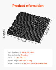Charger l'image dans la visionneuse de galerie, Amocart Interlocking Drainage Mat 12inx12in 12/24/40/50/55 Pcs Splicing Mats Non-Slip PP Drainage Floor Tile & Shower Mat