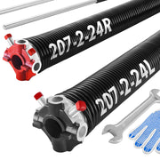Charger l'image dans la visionneuse de galerie, Amocart Garage Door Torsion Springs Pair Cycles Electrophoresis Black Coated for Replacement Garage Door Springs