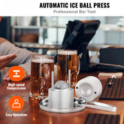 Charger l'image dans la visionneuse de galerie, Amocart 60mm Ice Ball Press Maker Spherical Whiskey Tray Mould Bubble-Free Making Mold Crystal Ice Ball Box for Bar Cocktail