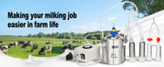 Load image into Gallery viewer, Amocart Goat Milking Machine Stainless Steel Bucket Electric Automatic Pulsation Cup Tubes Adjustable Suction for Cow and Sheep