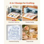 Charger l'image dans la visionneuse de galerie, Amocart Vinyl Cutting Machine 12 in Button Screen Controlled Vinyl Cutter 5000+ Built-in Design Resources Creating Crafts Cards