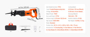 Bild in Galerie-Viewer laden, Amocart Corded Reciprocating Saw 120 Volt 7.5 Amp 2800 SPM Variable Speed, 1-1/8 inch Stroke Length Electric Reciprocating Saw