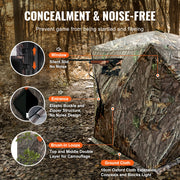 Bild in Galerie-Viewer laden, Amocart Hunting Blind, 270° See Through Ground Blind, 2-3 Person Pop Up Deer Blind for Hunting with Carrying Bag, Portable Tent