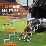 Bild in Galerie-Viewer laden, Amocart Dog Stair for Cars Wide Dog Car Steps Folding Portable Pet Steps Lightweight Aluminum for Car SUV and Truck 150 lbs