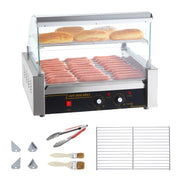 Charger l'image dans la visionneuse de galerie, Amocart 5/7/11 Rods Commercial Hot Dog Roller Electric Sausage Maker Barbecue Grill Machine for Camping Party Home Appliance