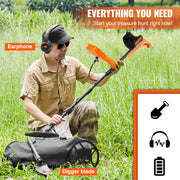 Charger l'image dans la visionneuse de galerie, Amocart Professional Rechargeable Metal Detector 12" IP68 Waterproof Coil 39-50 in Adjustable + LCD 7Modes for Treasure Hunting