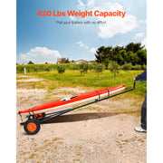 Bild in Galerie-Viewer laden, Amocart 420lbs Boat Trailer Dolly Carbon Steel Kayak Mover with 15.7in Pneumatic Tires & Bracket for Moving Fishing Motorboat