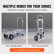 Bild in Galerie-Viewer laden, Amocart Folding Hand Truck Aluminum Heavy Industrial Collapsible Dolly Cart for Transport and Moving in Warehouse Supermarket