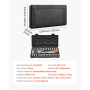 Charger l'image dans la visionneuse de galerie, Amocart Socket Set 86 Pieces 3/8 1/4 1/2in Drive Socket and Ratchet Set SAE Metric Mechanic Tool Kit with Ratchet Wrench