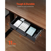 Bild in Galerie-Viewer laden, Amocart 13in/22in Under Desk Drawer Slide Out Desktop Storage Box Mounted Pullout Undertable Drawer Organizer for Office Home
