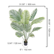 Bild in Galerie-Viewer laden, Amocart Artificial Palm Tree 4/5/6 FT Faux Plant Secure PE Material & Anti-Tip Tilt Protection Low-Maintenance Plant for Home