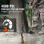 Charger l'image dans la visionneuse de galerie, SucceBuy 3 Stage PCP Pump + Pressure Gauge 4500PSI Tire Kayak Ball Inflatable Air Gun Filling Stirrup High Pressure Hand Pump