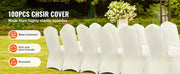 Charger l'image dans la visionneuse de galerie, Amocart 100Pcs Wedding Chair Covers Stretch Polyester Spandex Slipcover Folding Flat Front Chair Covers for Hotel Dining Party