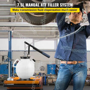 Bild in Galerie-Viewer laden, Amocart 7.5L Transmission Fluid Pump ATF Fluid Transfer Filler with Control Valve & 15 Common Adapters Kit for Oil Replacement