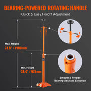 Charger l'image dans la visionneuse de galerie, Amocart Underhoist Stand 3/4 Ton Capacity Pole Jack, Lifting from 43.3" to 70.9" Triangular Base Two Wheels Automotive Support