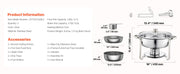 Bild in Galerie-Viewer laden, Amocart 5 Qt 2 4 Pack Round Chafing Dish Buffet Set Stainless Steel Chafer w/ 4 Full Size Pan Catering Warmer Server for Party