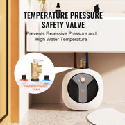 Charger l'image dans la visionneuse de galerie, Amocart Electric Mini-Tank Water Heater 1440W Hot Water Boiler Storage for Kichen Bathroom Restaurant Shelf Wall Floor Mounted