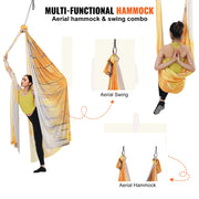 Charger l'image dans la visionneuse de galerie, Amocart 5.5 Yards Aerial Yoga Hammock & Swing Nylon Fabric Full Rigging Hardware for Antigravity Yoga Fitness Bodybuilding