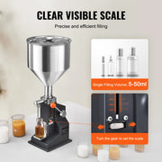 Bild in Galerie-Viewer laden, Amocart 5-50/100ml A03 Manual Paste Liquid Filling Machine Bottle Liquid Filler with Pedal for Water Juice Cosmetic Milk Oil