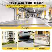 Load image into Gallery viewer, Amocart Modular Rubber Speed Bump 1 Channel Driveway Cable Protector Ramp Wire Cover Cord Guard for Parking Lot Warehouses Use