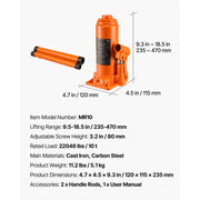 Load image into Gallery viewer, Amocart 4/6/8 Ton Hydraulic Bottle Jack, Heavy Duty Welded Bottle Jack, for Auto Repair, House Lift and Agricultural Equipment