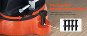 Charger l'image dans la visionneuse de galerie, Amocart Bench Vise 5"/5.5"/8" Jaw Width Multipurpose Vise with 360° Swivel Locking Base Vise with Anvil for Clamping Round Pipe