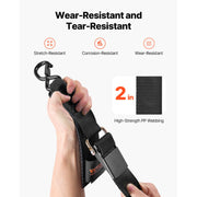 Charger l'image dans la visionneuse de galerie, Amocart 2pcs 2/4ft Retractable Ratchet Straps with S Hooks 2in Cargo Ratchet Tie Down Luggage Belt Strap for Trailers Vehicles