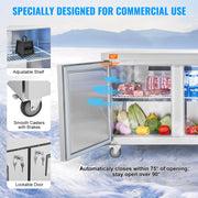 Load image into Gallery viewer, Amocart 72" Commercial Refrigerator Sandwich & Salad Prep Table 20Cu.Ft Food Prep Frost Free Refrigerator for Restaurant Bar