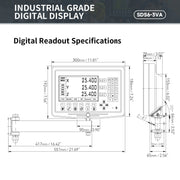 Load image into Gallery viewer, Industrial 3VA LCD DRO Readout 300x192x78mm 4kg Linear Error Compensation Precision Machining CNC Equipment Display System