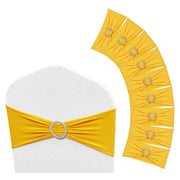 Charger l'image dans la visionneuse de galerie, Amocart 50pcs Stretch Spandex Chair Sashes Chair Sashes Bands for Wedding Party Banquet Decoration Elastic Bulk Chair Cover