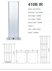 Load image into Gallery viewer, Electric Table Lift Tatami Column 12V 24V DC Motor Control Support Pillar Aluminum 100kg Load Adjustable Desk Platform Actuator