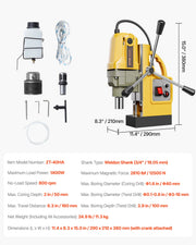 Bild in Galerie-Viewer laden, Amocart Magnetic Drill Boring Diameter Portable Electric Mag Drill Press Drilling Machine Metal Surface Industrial Improvement
