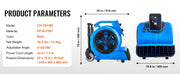 Load image into Gallery viewer, Amocart Floor Blower 1360 RPM 600 CFM Air Mover for Drying and Cooling Portable Dryer for Janitorial Home Plumbing Commercial