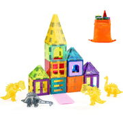 Charger l'image dans la visionneuse de galerie, Amocart 56PCS Magnetic Tiles Magnet Building Blocks with 4 Dinosaurs Construction Stacking Stem Educational Toys for Kids