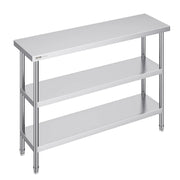 Bild in Galerie-Viewer laden, Amocart Stainless Steel Food Prep Table Commercial Kitchen Worktable w/Adjustable Undershelf Heavy Duty Prep Table Metal Table