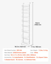 Charger l'image dans la visionneuse de galerie, Amocart 6/8/9/10 Tier Over the Door Pantry Organizer Heavy-Duty Steel Hanging Spice Rack, Adjustable Wall Seasoning Shelves