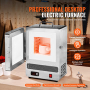 Load image into Gallery viewer, Amocart Tabletop Kiln Melter 1500W Electric Kiln 2192℉ Max Precise Control Stainless Steel Gold Melting Furnace Wax Casting