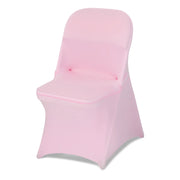 Charger l'image dans la visionneuse de galerie, Amocart 50 Pcs Pink Chair Covers Polyester Spandex Chair Cover Stretch Slipcovers Flat-Front Chair Covers for Wedding Party